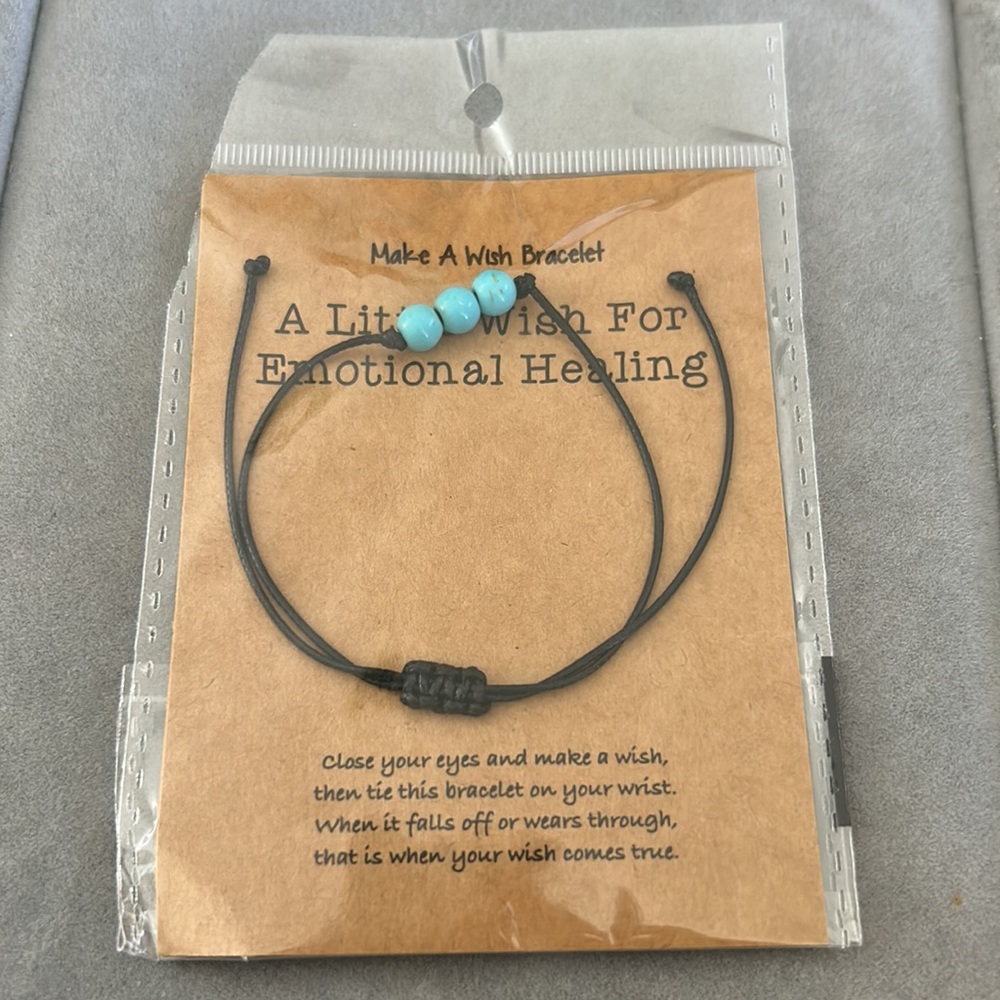 New adjustable bracelet with natural turquoise stones - Picture 3 of 3